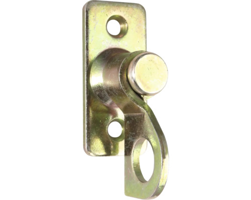 Sluiting op plaat, 20 x 45 x 5 mm, geel verzinkt