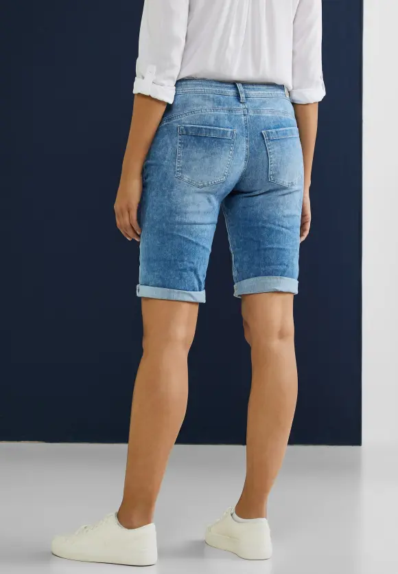Jeans Bermudashorts - authentic light indigo wash