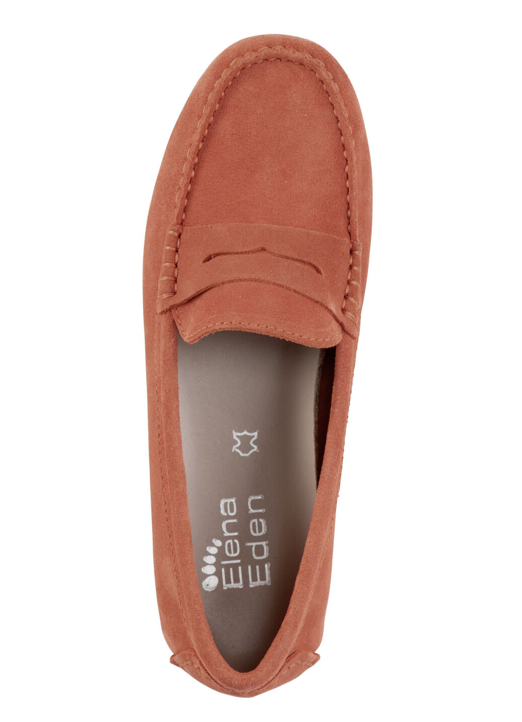 ELENA EDEN Mokassin-Slipper aus geschmeidigem Rind-Veloursleder