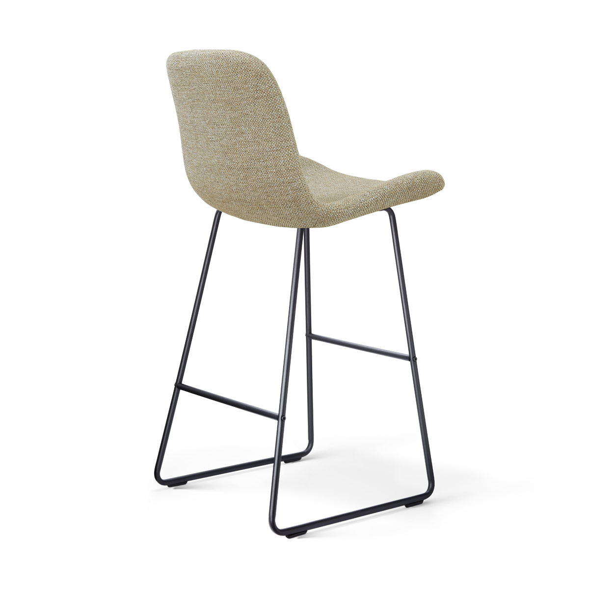 Barkruk Nino-Fé zwart onderstel taupe melange 75 cm