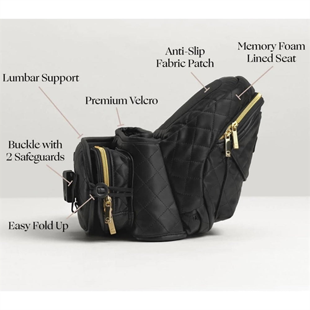 Køb Tushbaby V2 Hip Carrier Vegan Leather Black