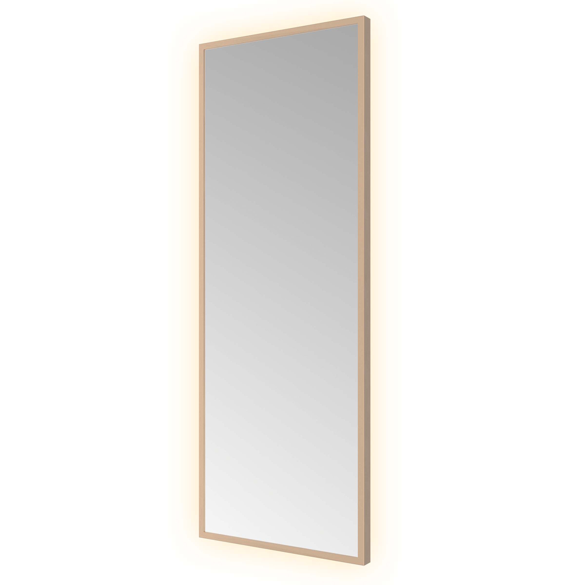 Hotbath &More Square rechthoekige spiegel 30x80cm geborsteld koper PVD