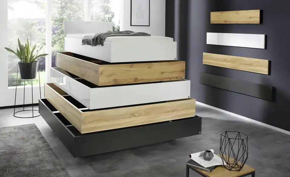Futonbett Phoenix Eiche Artisan (Nachbildung) 140 cm