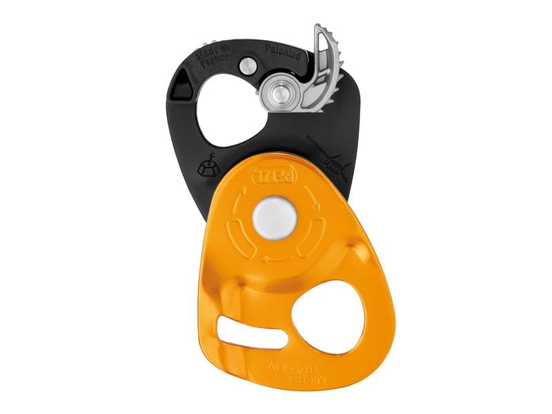 Petzl Umlenkrolle Micro Traxion Pulley Ropeclamp Leichte Umlenkrolle mit Rücklaufsperre und hohem Wirkungsgrad