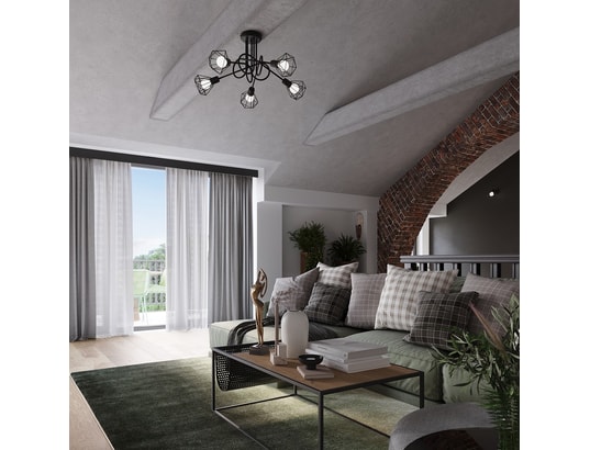 SOLLUX LIGHTING - Lustre artemis 5s noir