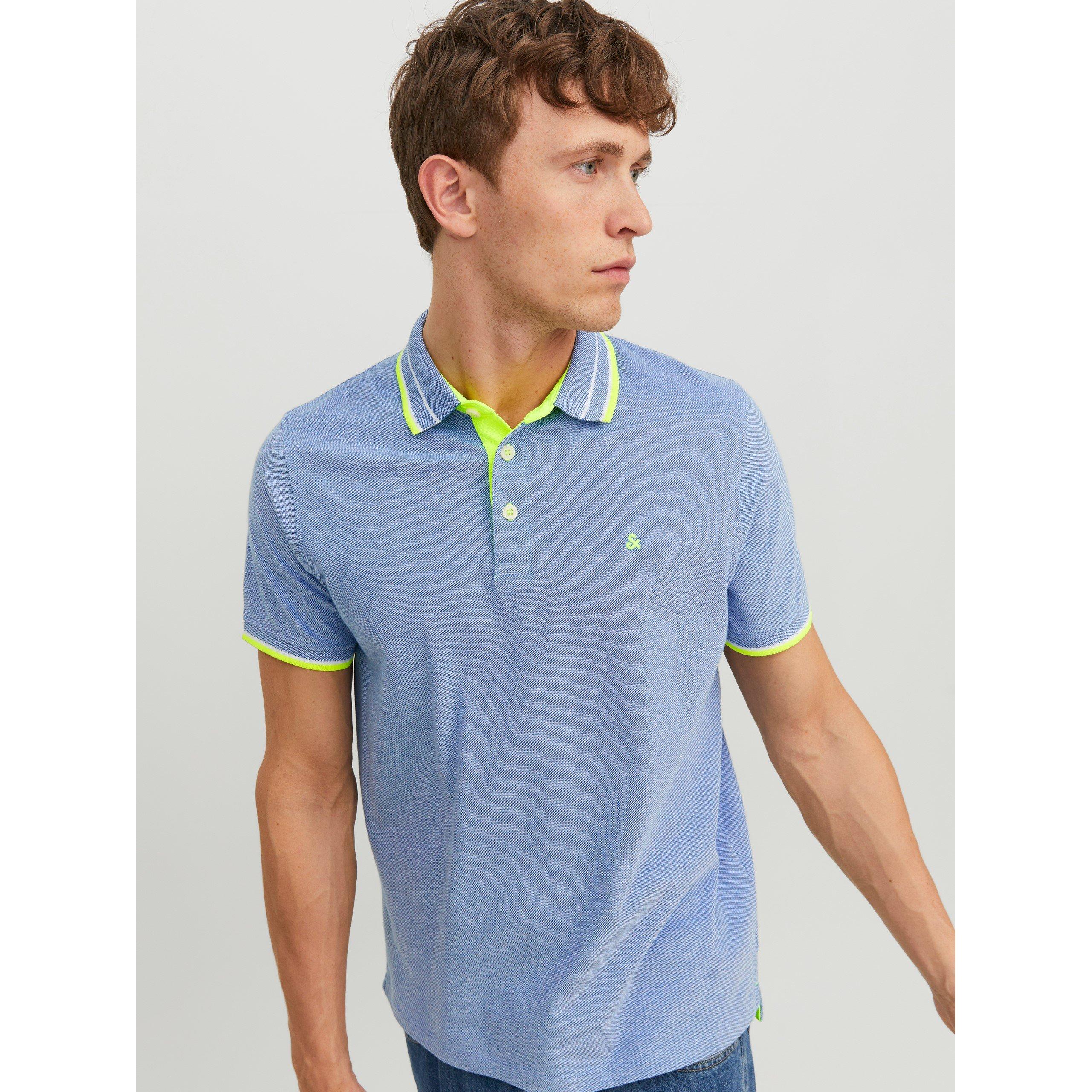 Jack and Jones Paulos Tipped Pique Short Sleeve Polo Shirt
