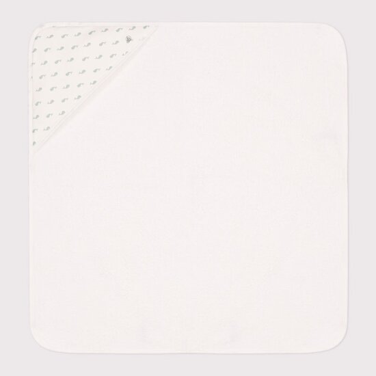 Carré de bain en coton   Marshmallow / herbier        de               Petit Bateau