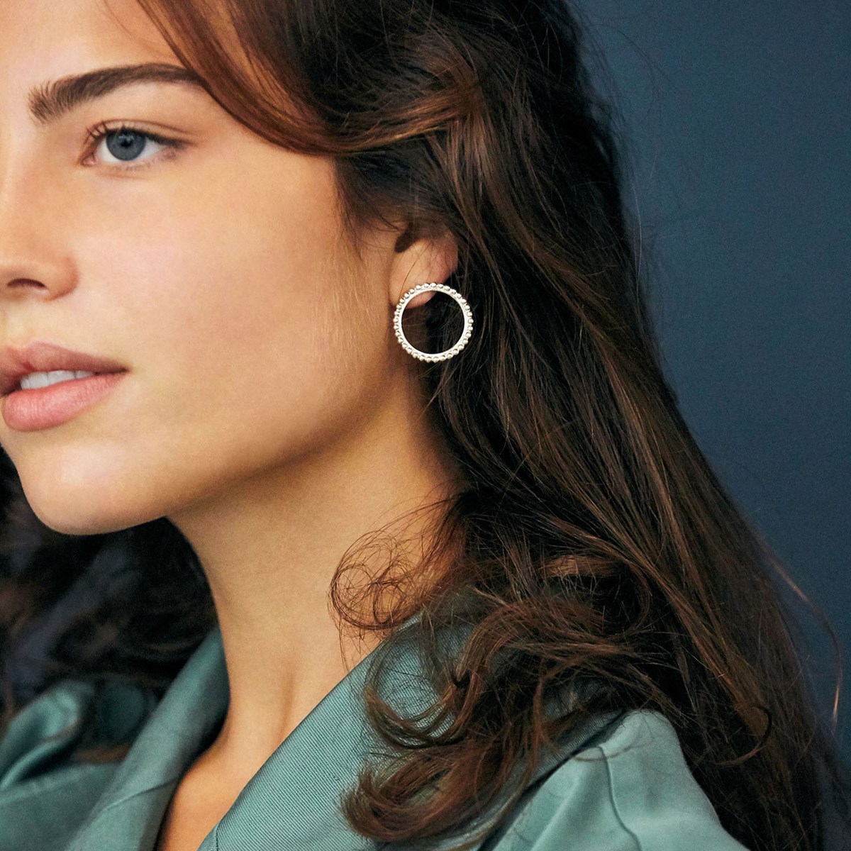 Boucles cercles de perles
