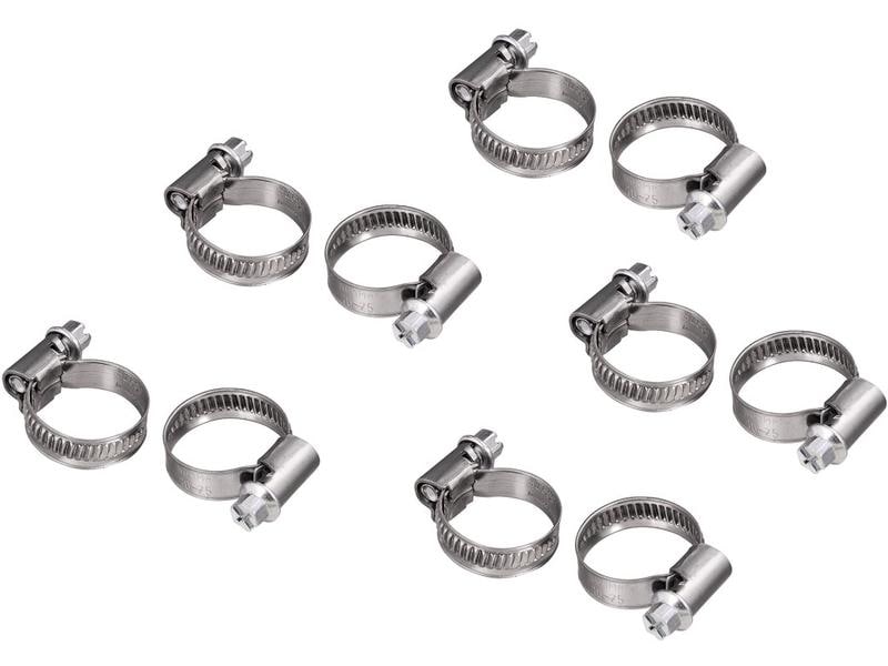 Xavax Schlauchschelle 20 - 32 mm, 10 Stück Universale Schelle für Küche und Haushalt