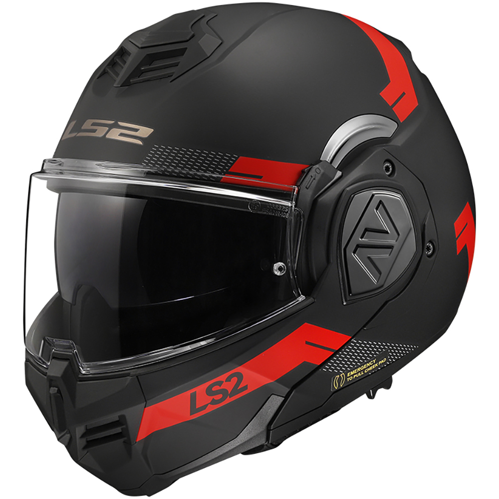 LS2 - Casque FF906 Advant Bend Noir Mat / Rouge Mat