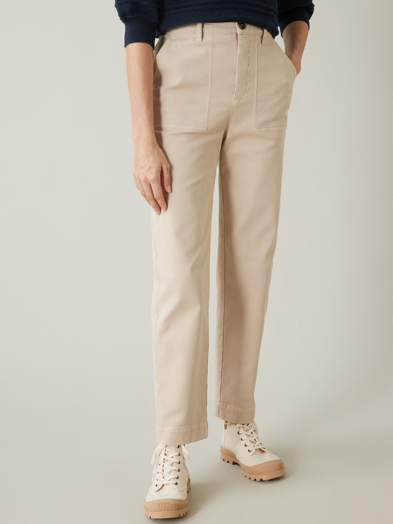 Pantalon cargo coton stretch femme Inès
