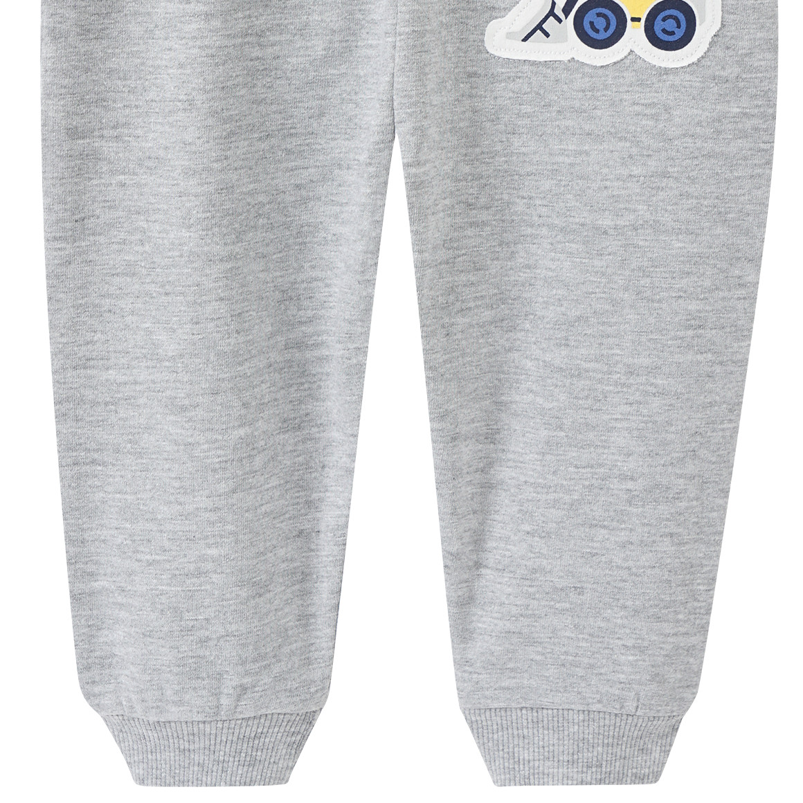 Topomini Baby Jogginghose mit Fahrzeug-Applikation hellgrau