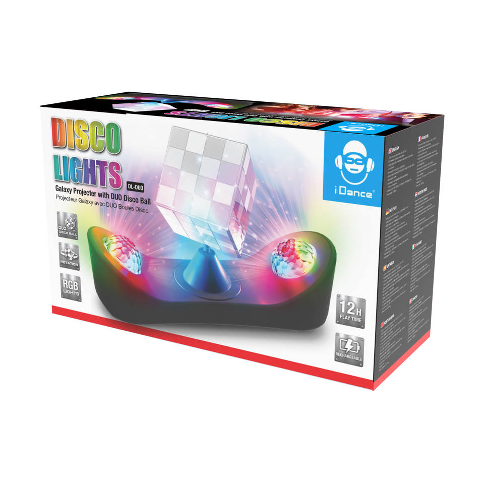 iDance galaxy projector met duo discobal