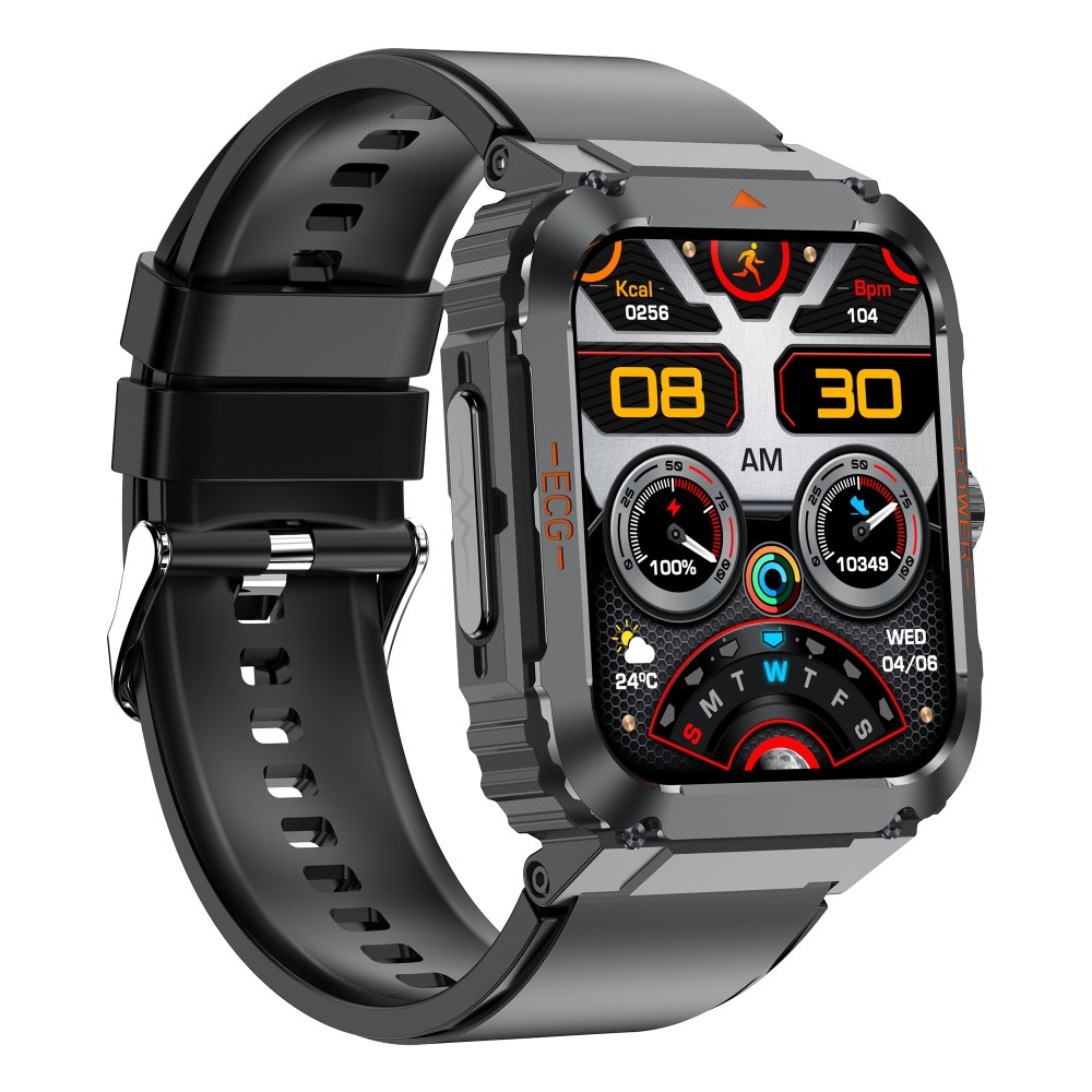 Fitness Tracker Smart Watch mit Herzfrequenz- / Körpertemperatur- / Blutdruckmessung   EKG Funktion und 1.92