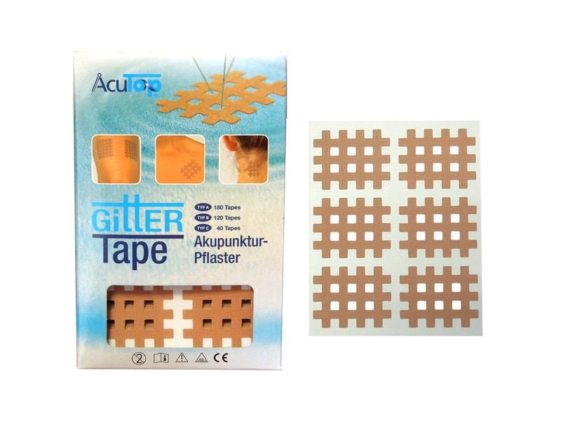AcuTop Gitter Tape Typ B 3.6 cm x 2.8 cm 120 Stück Akupunkturpflaster mittel