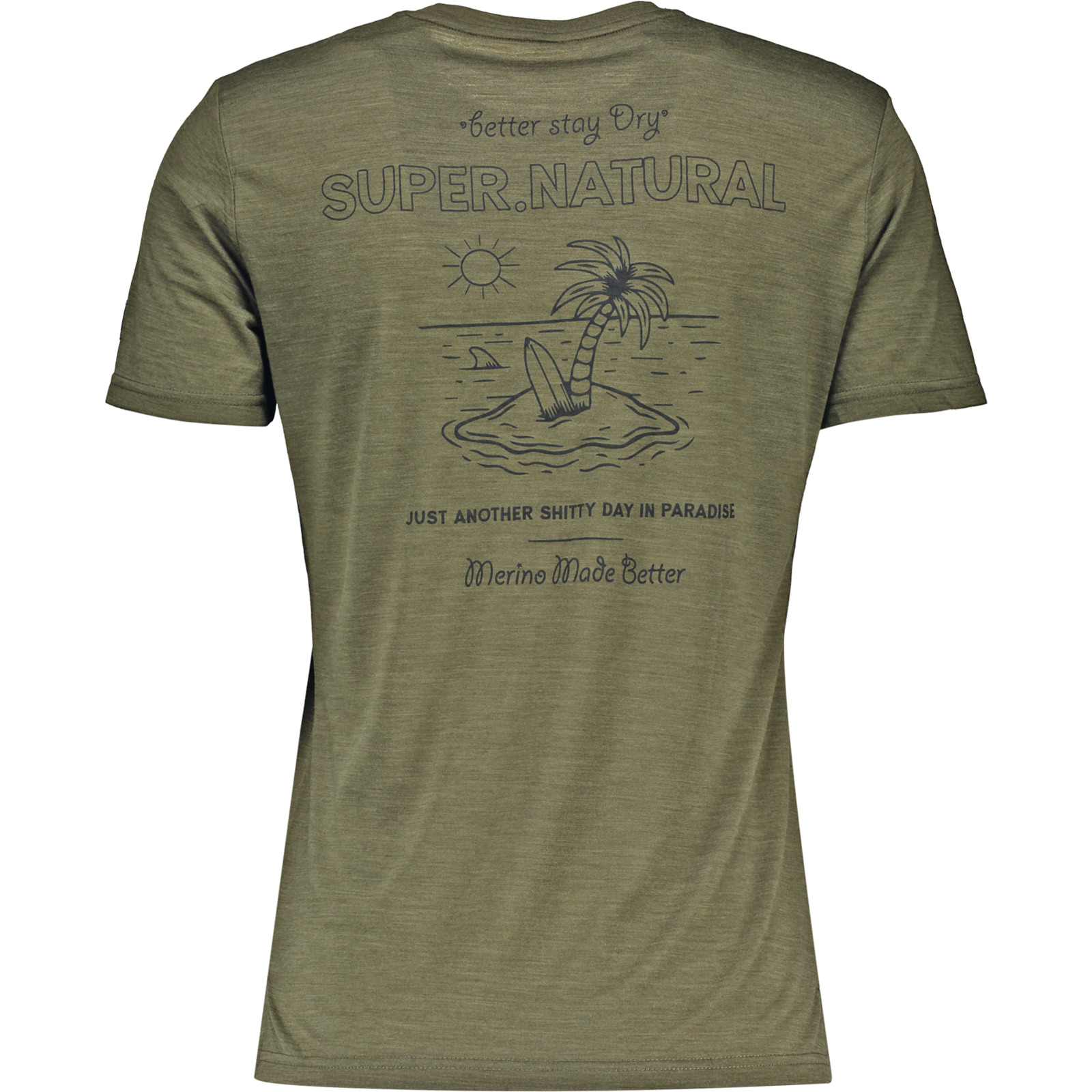 SUPER NATURAL Better Stay dry Tee Herren olive, 50