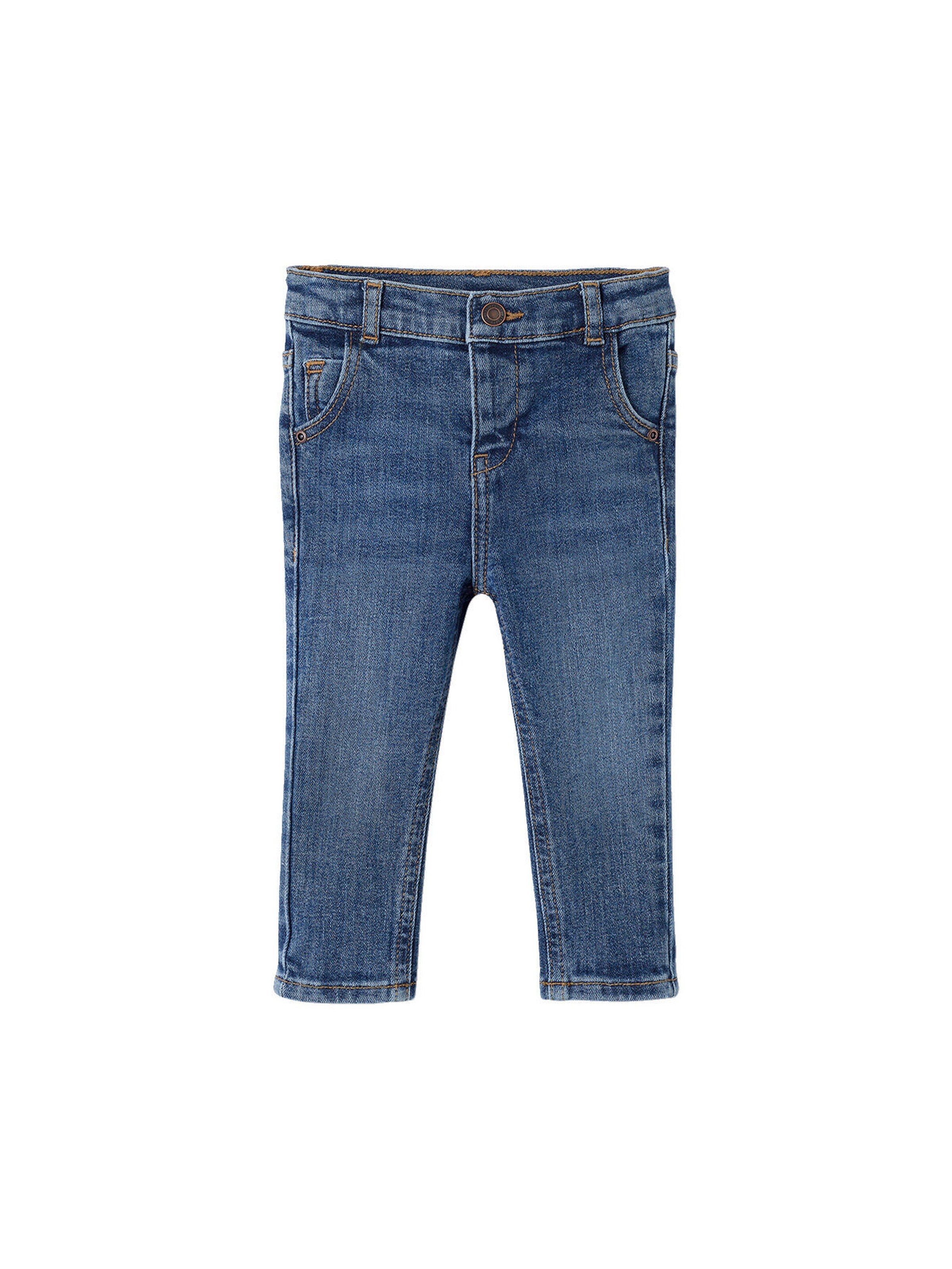 Vertbaudet Gerade Baby Jeans BASIC, Bundweite verstellbar blue stone