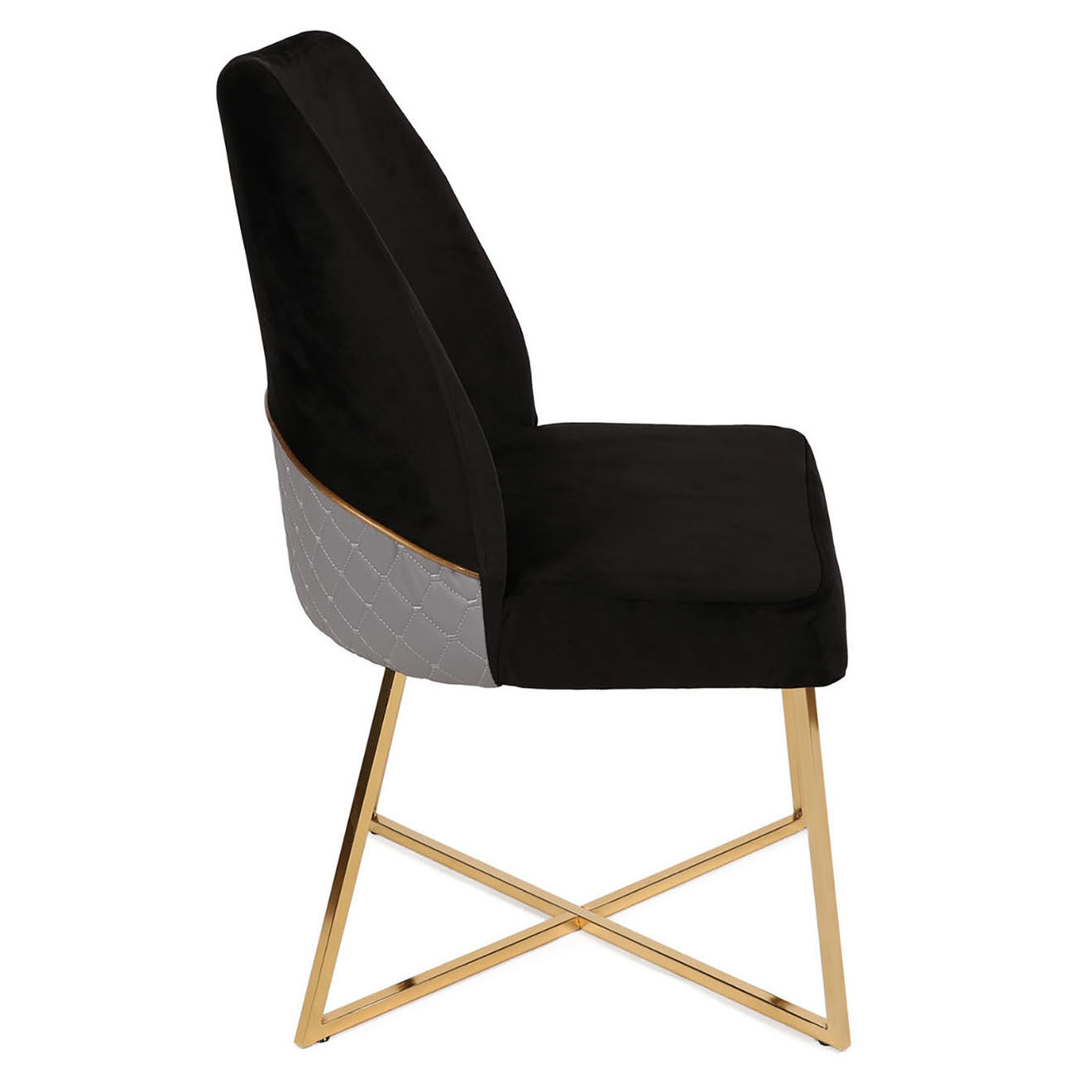 Homitis 4 Chaises Madrid noires - 50x90x49 cm