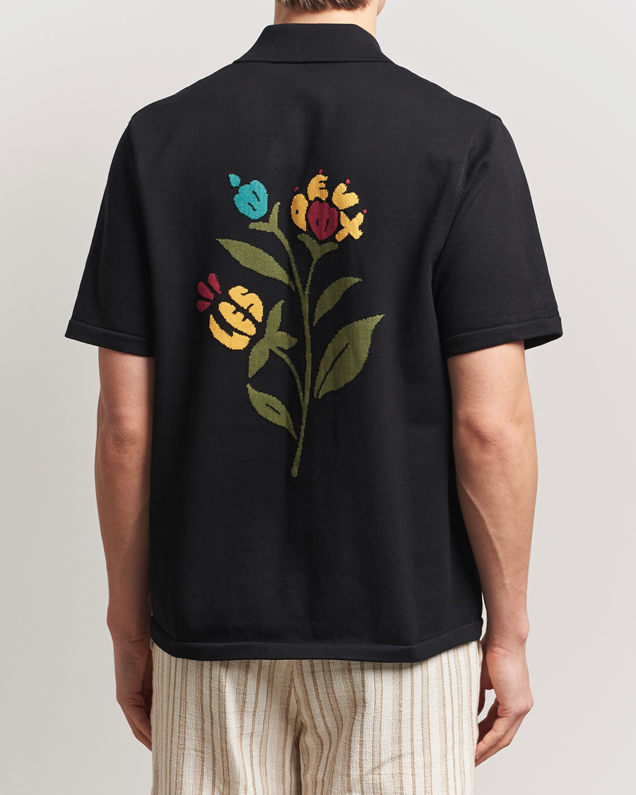 Les Deux Geoffery Short Sleeve Knitted Shirt Black