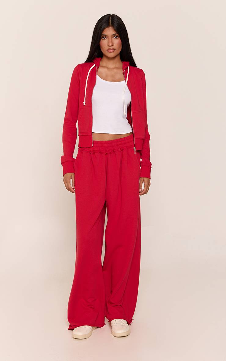Rouge Jogging Oversize À Cordon Contrasté