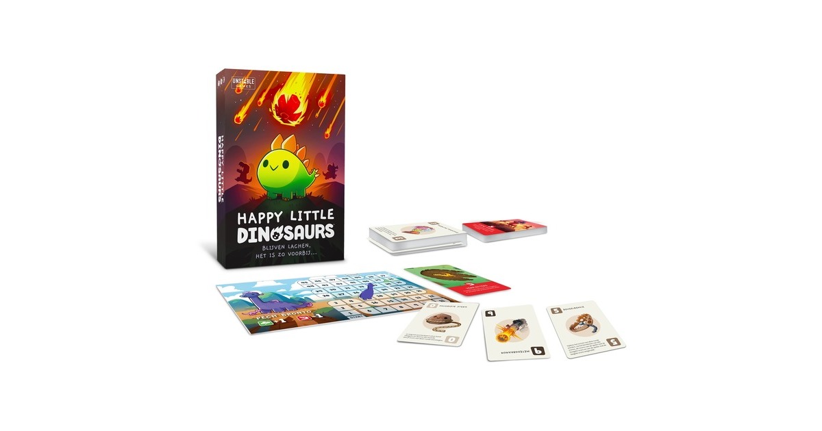 AsmodeeHappy Little Dinosaurs Kaartspel  (Nederlands, 2 - 4 spelers, 30 - 60 minuten, Vanaf 8 jaar)