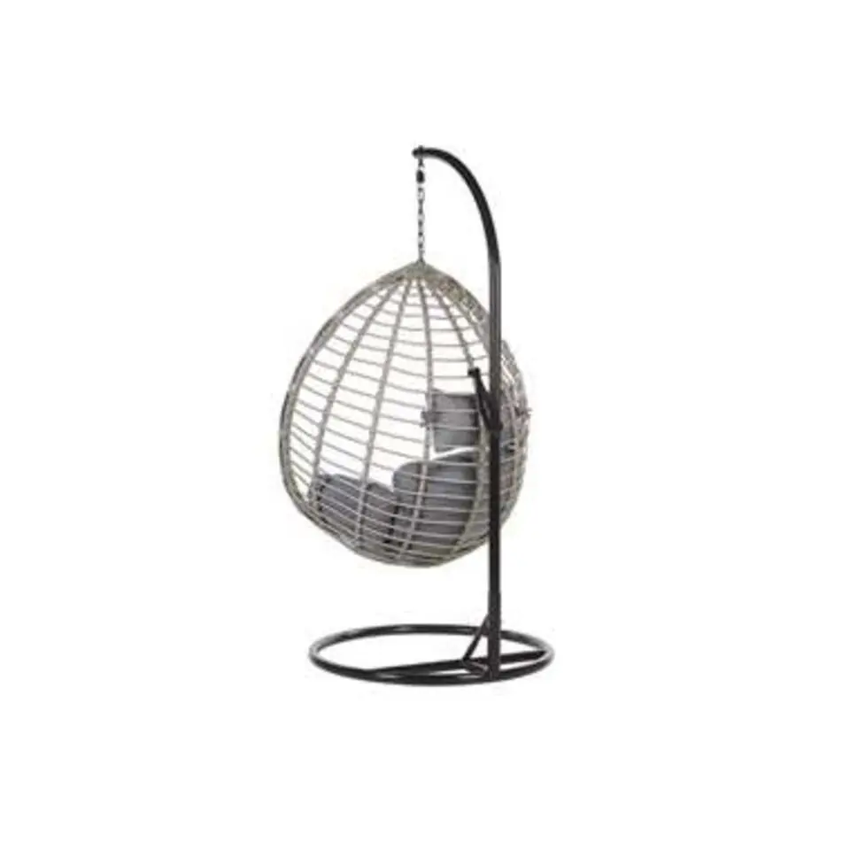 TOLLO - Hangstoel - Grijs - 106 cm - PE rotan