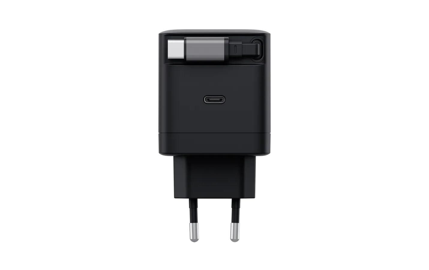 USB-Wandladegerät Maxo USB-C-PD 65 W mit einziehbaren KabelUSB-C-Ladegerät mit 65 W und praktischem einziehbarem Ladekabel