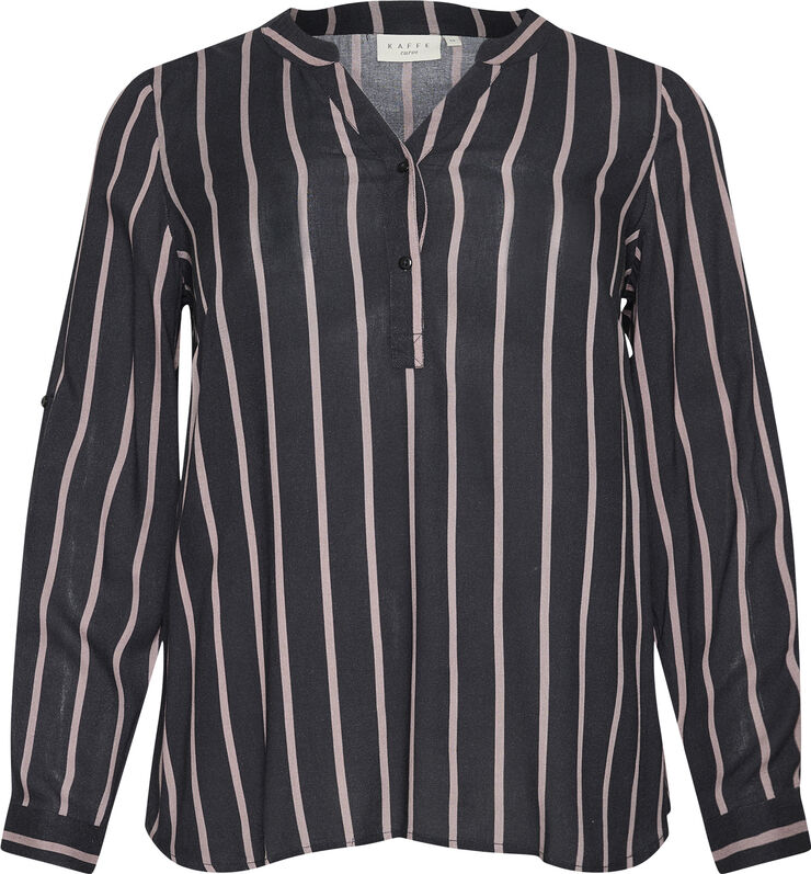 Kaffe Curve KCsida Blouse Black / steeple grey stripe