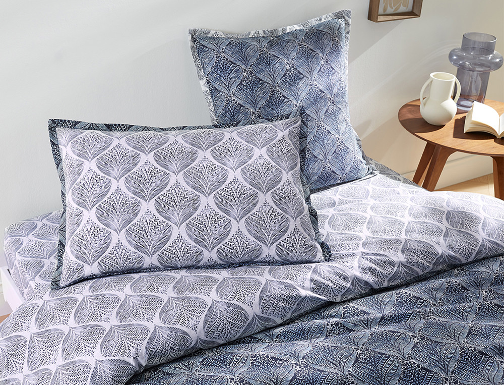 Taie d'oreiller fermeture zip-Bleu nuit