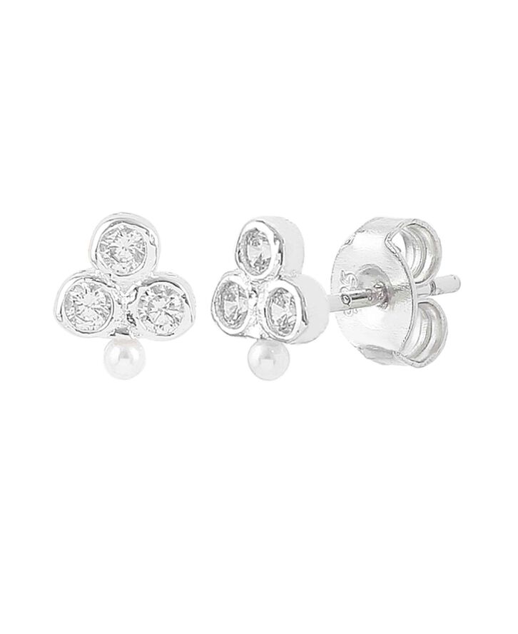 Hultquist Fleur with pearls øreringe Sølv
