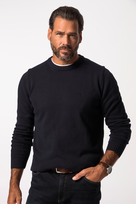 Pullover, runder Ausschnitt, JP1880-Stick, Baumwolle
