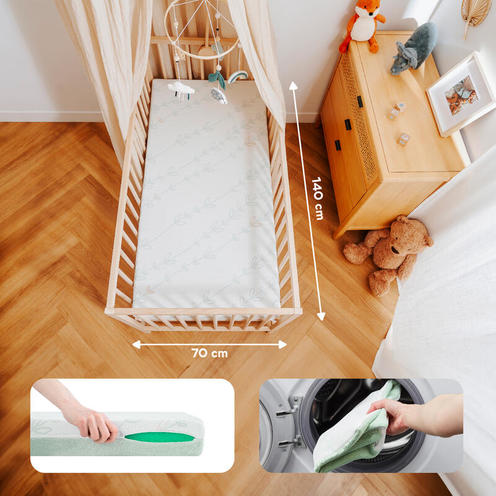 Matelas Cosy'Lite antibactérien 70x140 cm Blanc - BABYMOOV