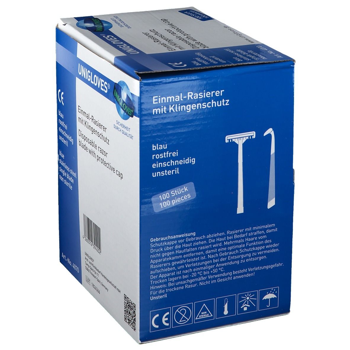 Einmalrasierer blau