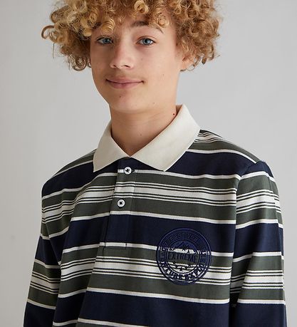 Grønt Polobluse - Alexius LS Tee - Navy