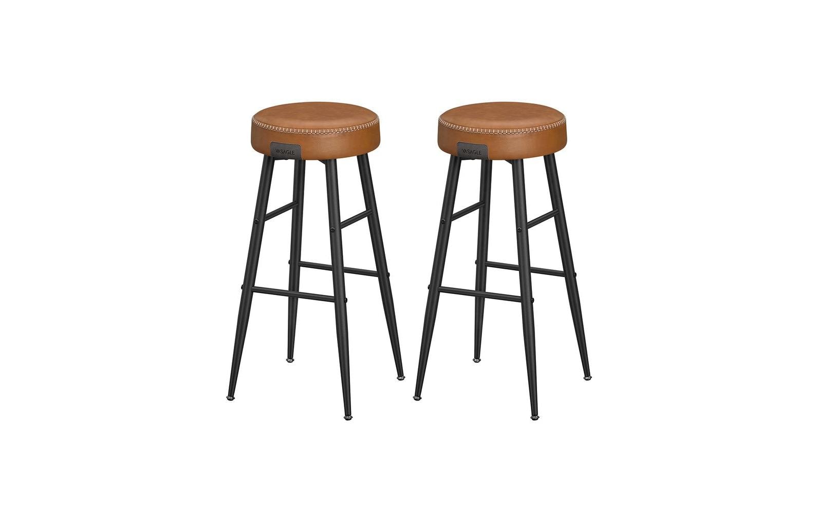 Barhocker 2 Stück 51.6 x 76.2 cm, Braun/Schwarz<br>2-er Set Barstühle