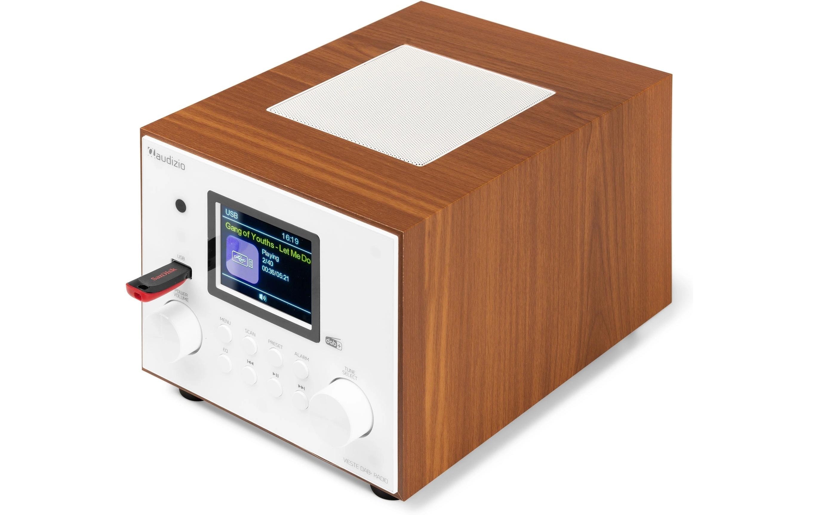 DAB+ Radio Vieste WeissDAB+ Radio mit Stereo Lautsprecher und Subwoofer