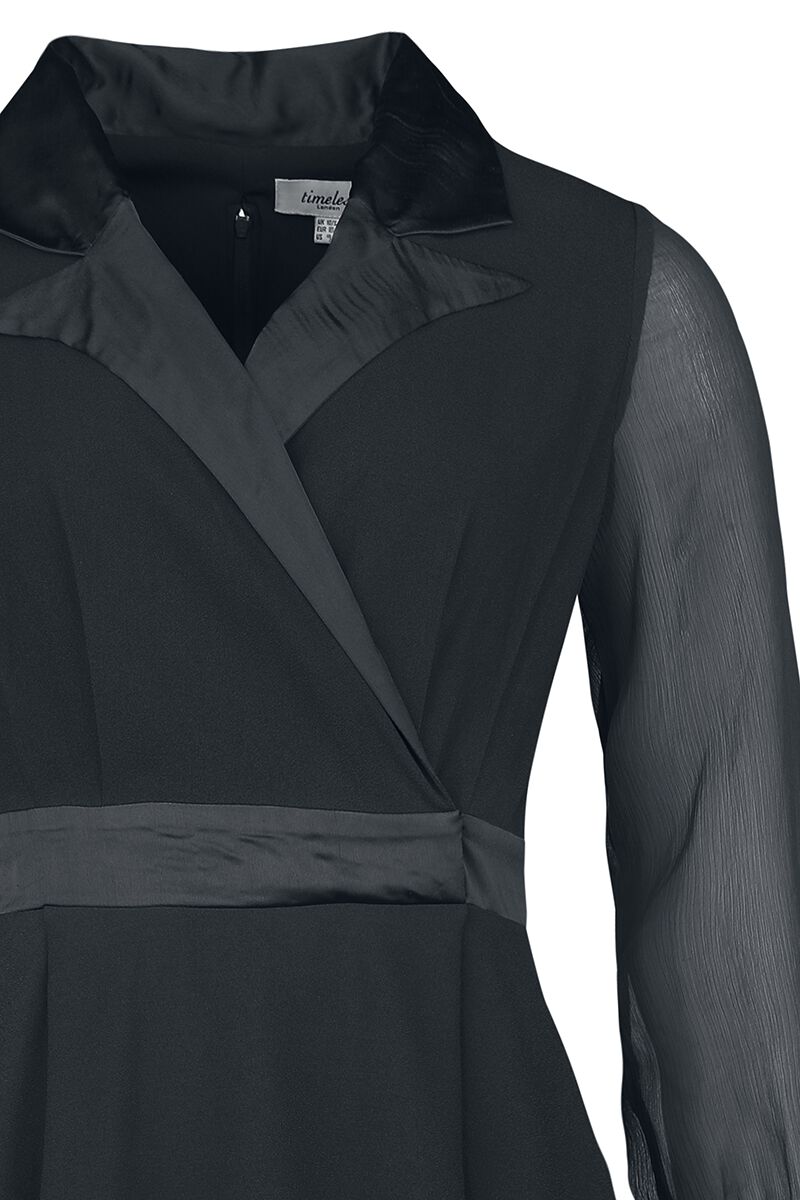 Polly - Robe Noire | Timeless London Robe mi-longue