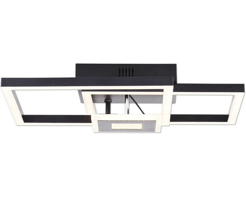 LED plafondlamp, 1-lichts, 22 W, 2900 lm, 9x40 cm, Bray, zwart