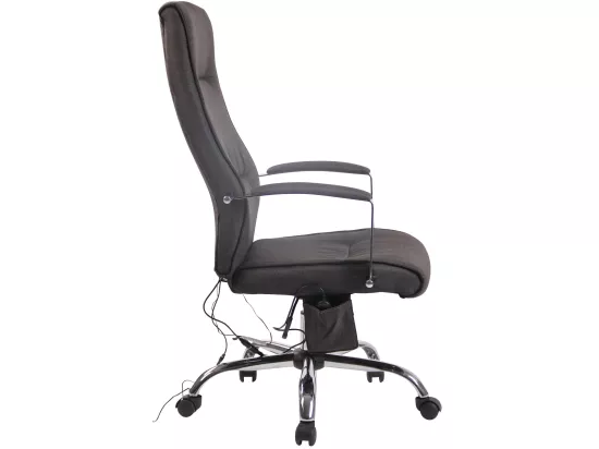Chaise de bureau - Tissu & Métal chromé - Gris foncé - Portland