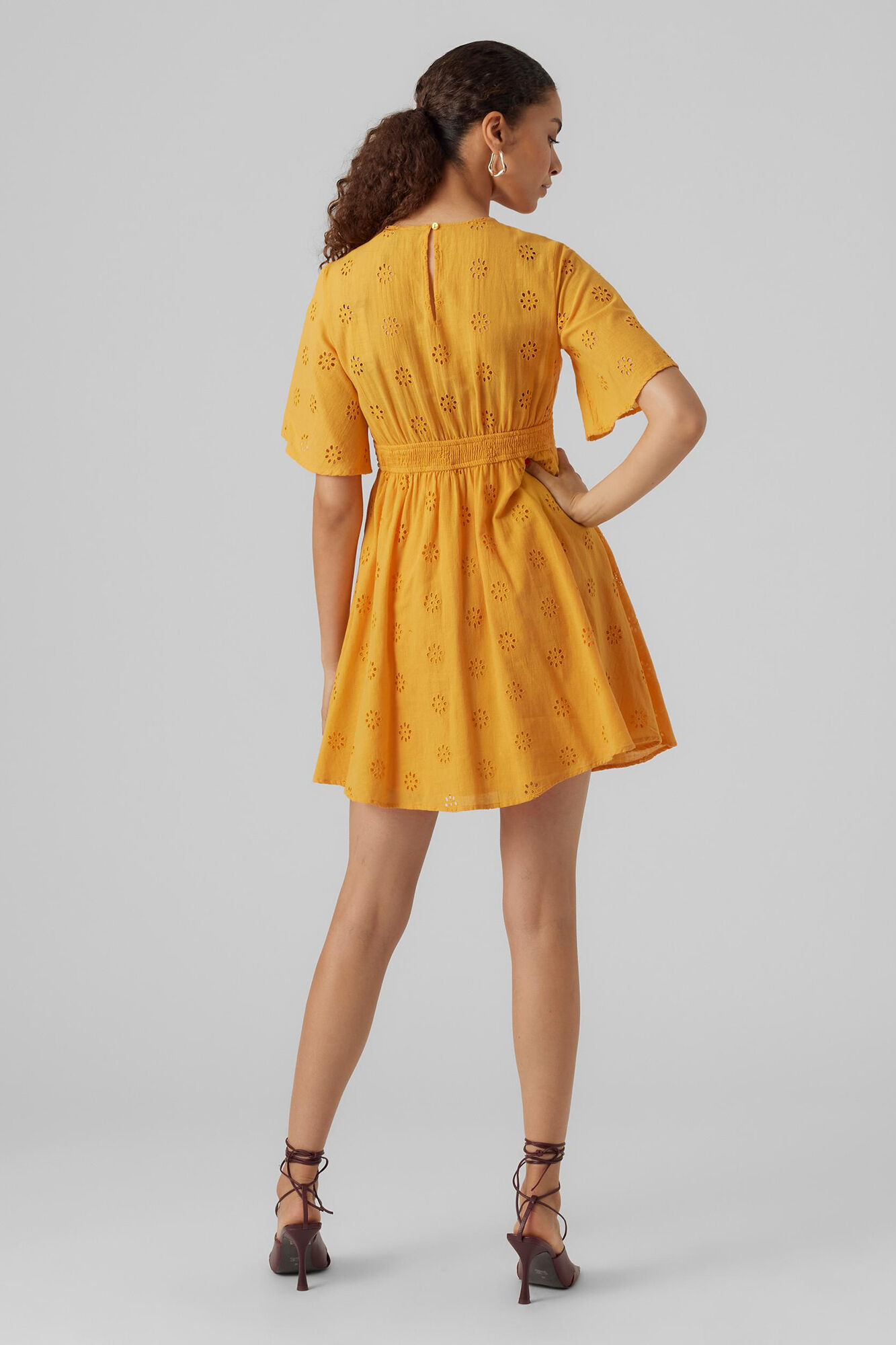 Vestido de manga curta - Laranja