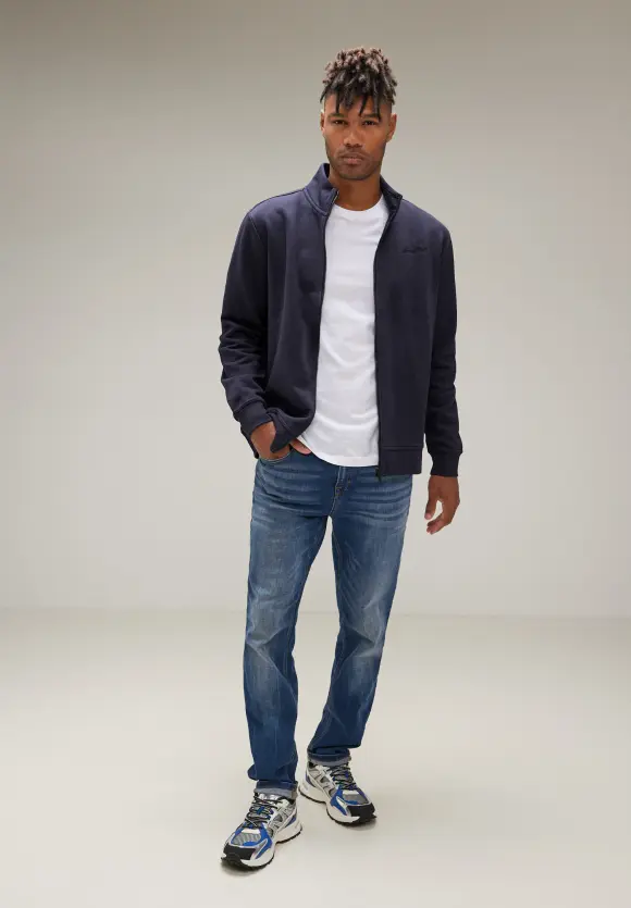 Sweatjacke mit Zipper - nightshadow blue