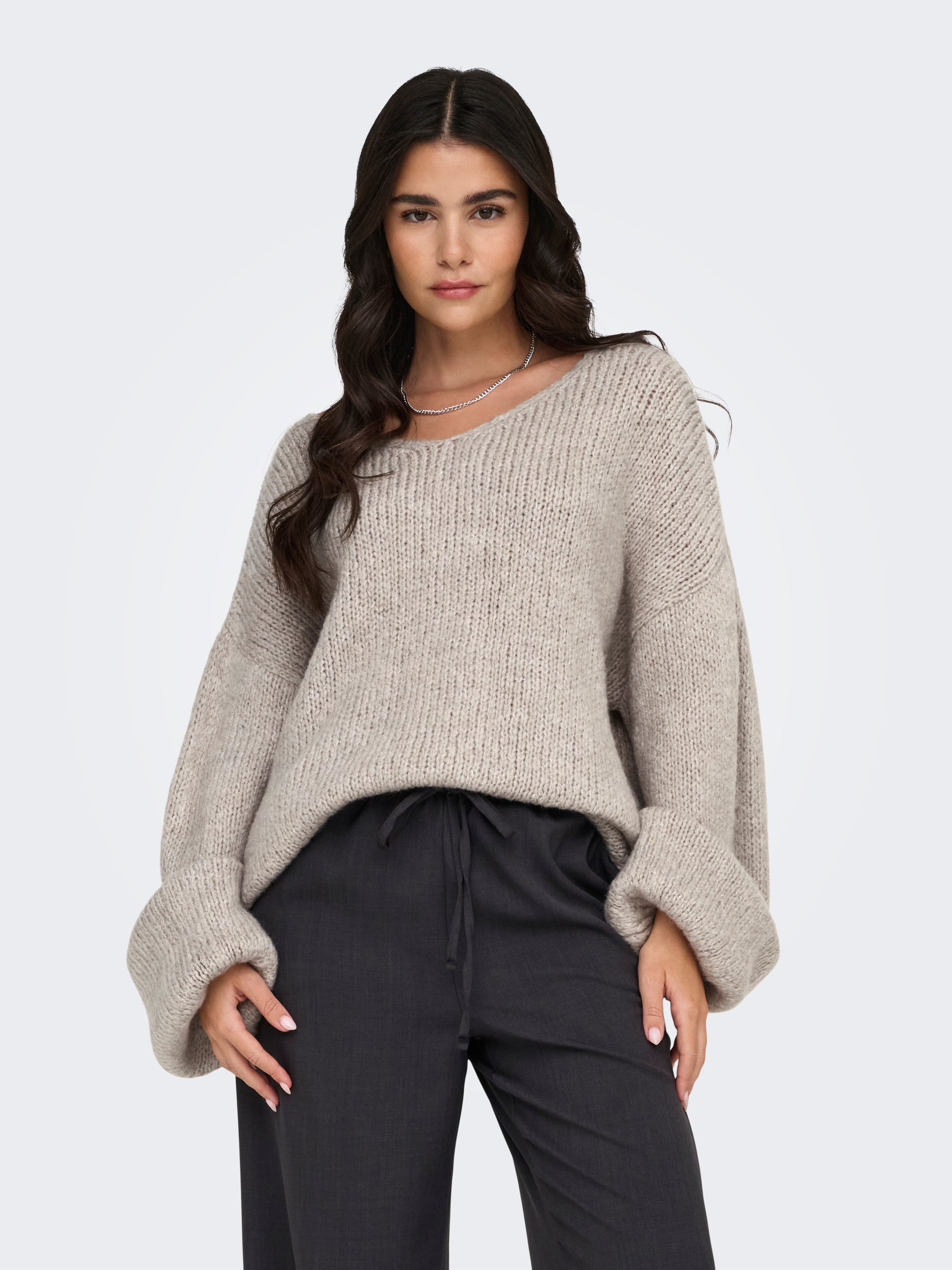 JDYDINEA Strickpullover Chateau Gray