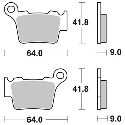Plaquettes de freins SBS 791SI Sinter Métal Fritté arriere