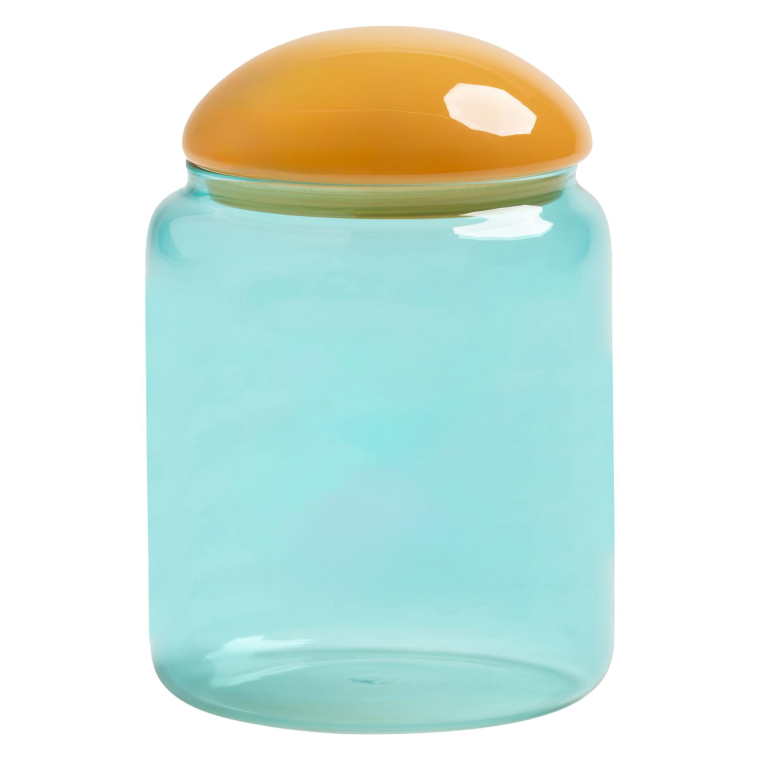 &klevering Puffy voorraadpot turquoise