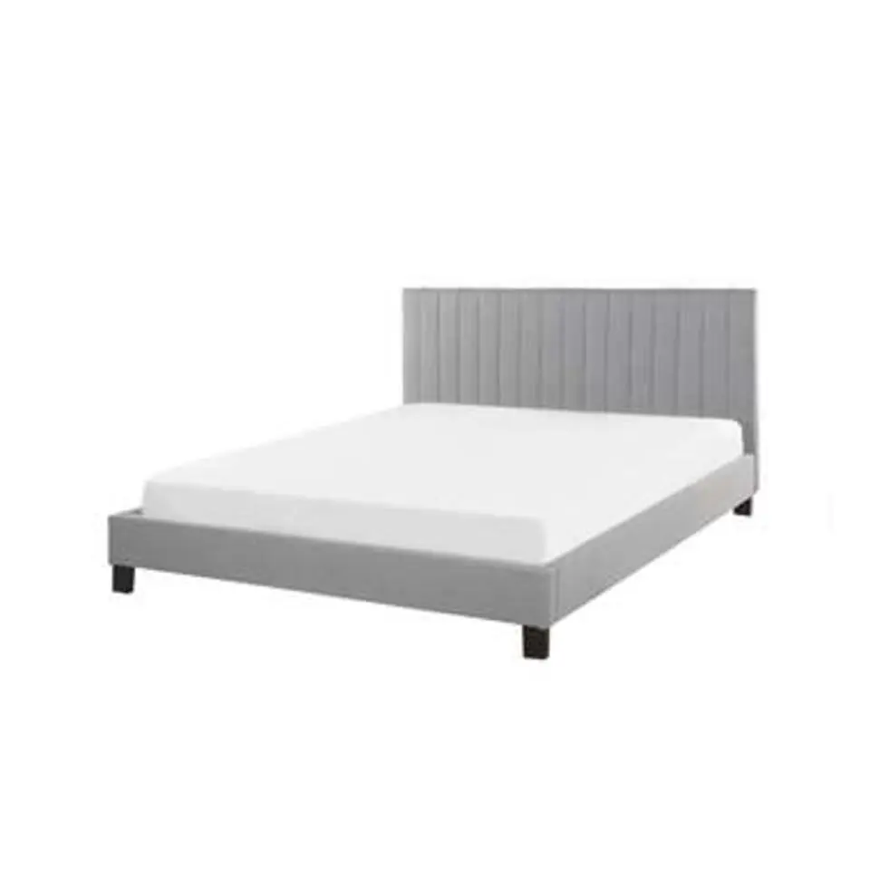 POITIERS - Tweepersoonsbed - Lichtgrijs - 140 x 200 cm - Polyester