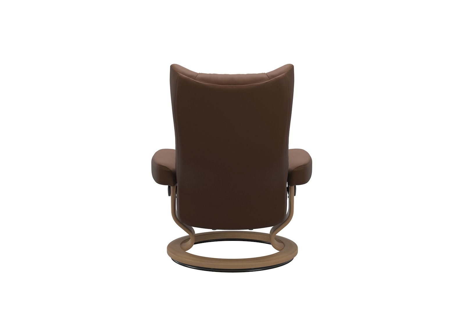 Wing lenestol I hud Batick Spesial Warm Brown og Classic understell oak