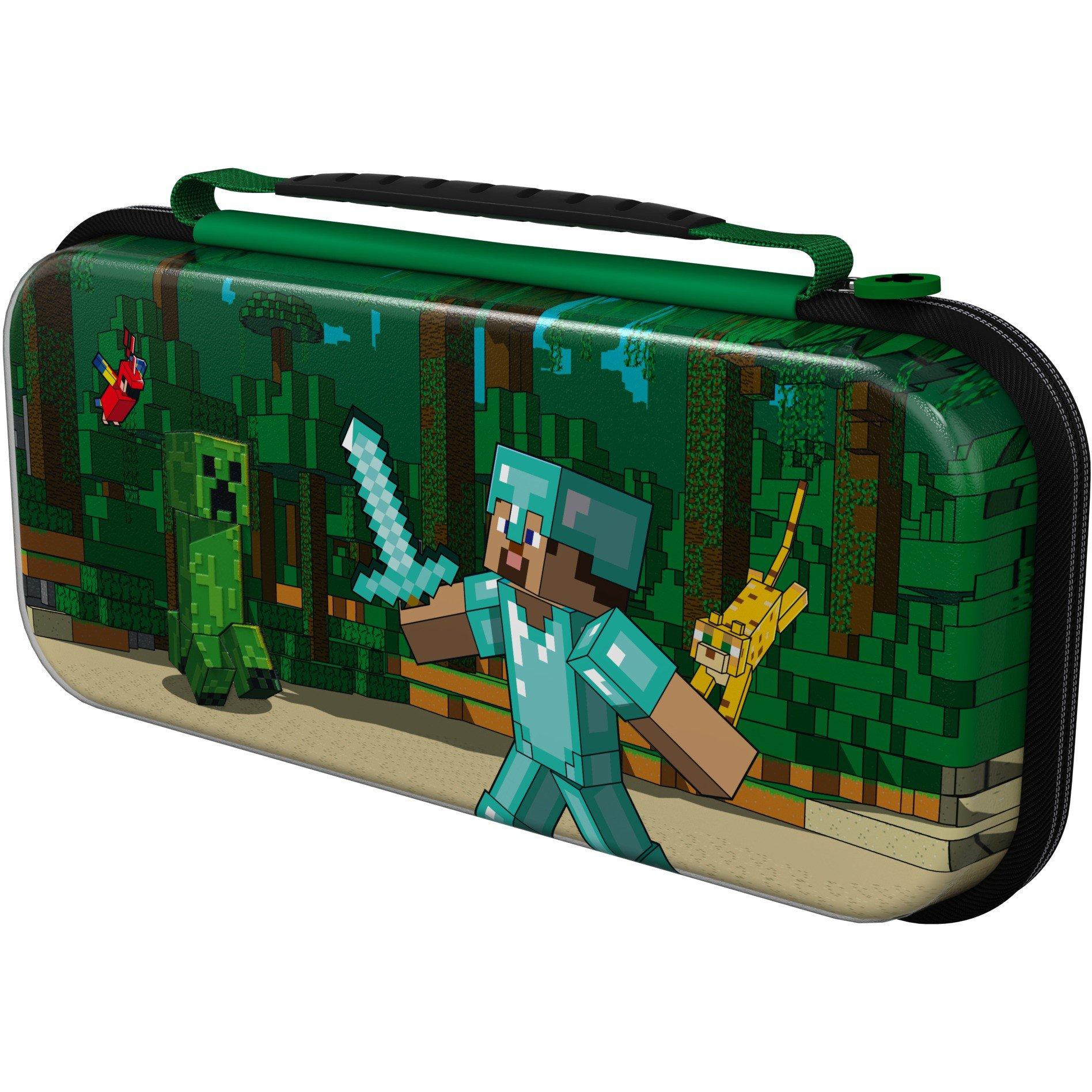 PDP REALMz™ Nintendo Switch Travel Case Plus GLOW: Minecraft Forest Battle