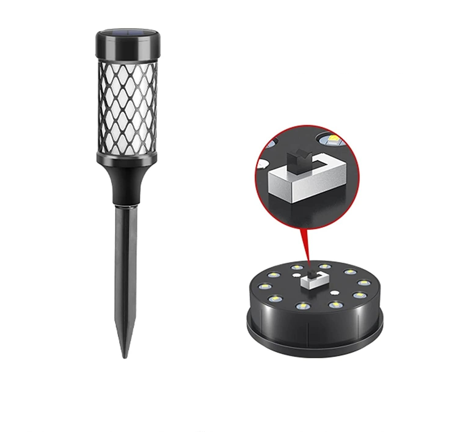 (2er Set) LED Solar Lampe Outdoor Gartenleuchte Laterne Wasserfest IP65 - Warmweiss / Kaltweiss