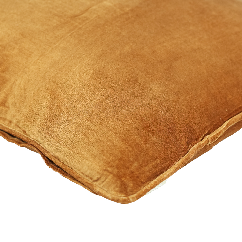 Sierkussen Cord piping velours gold 45x45 cm