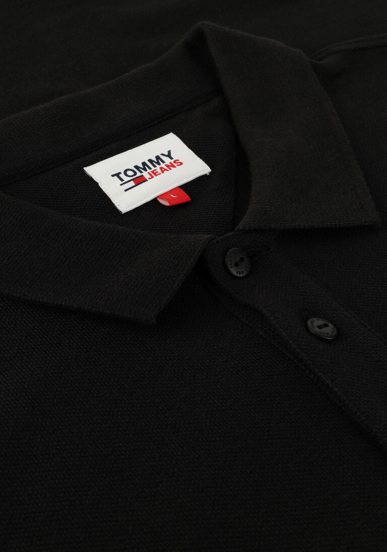 TOMMY JEANS zwarte tommy jeans polo tjm clsc xs badge polo